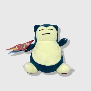 Hasbro Pokemon Plush Snorlax Unisex 6" Blue Cream Vintage 1998 Toy 58052